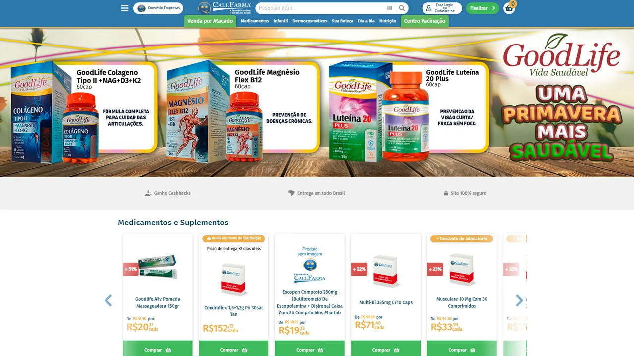 CallFarma — site desenvolvido pela Agência Kaizen Site entregue: CallFarma