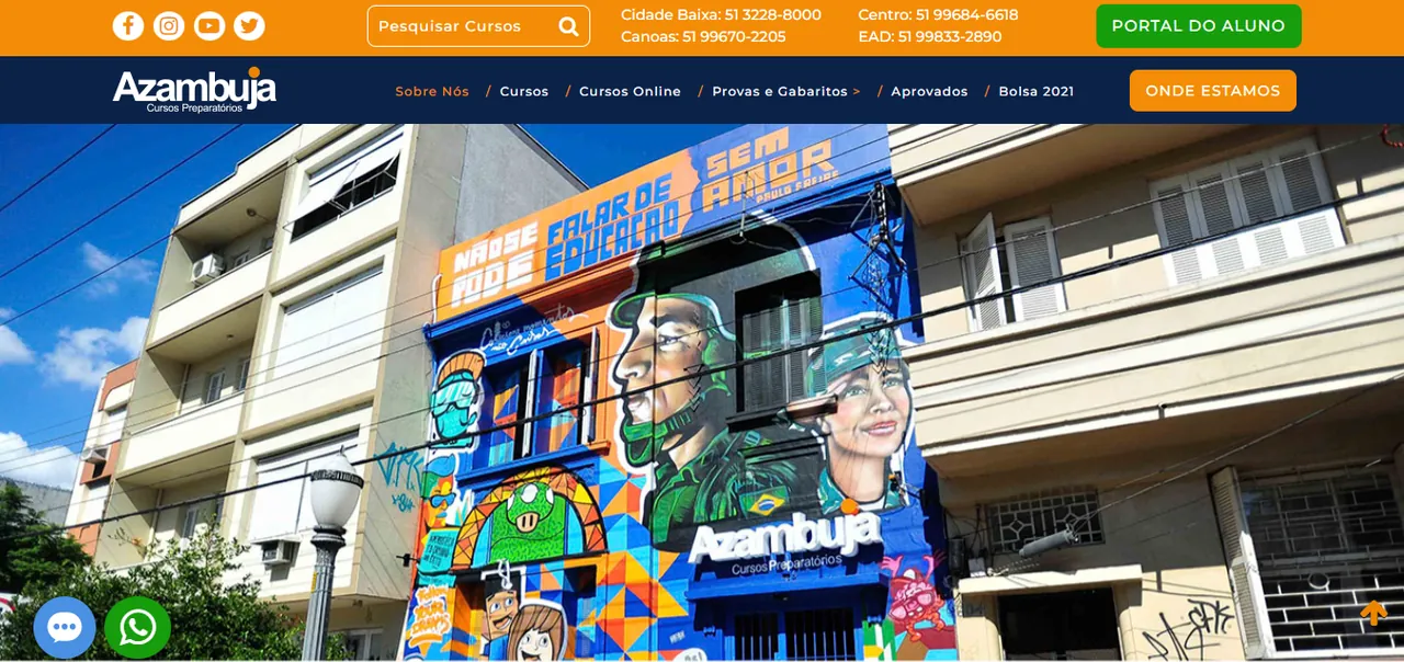 Cursos Azambuja — site desenvolvido pela Agência Kaizen Site entregue: Cursos Azambuja