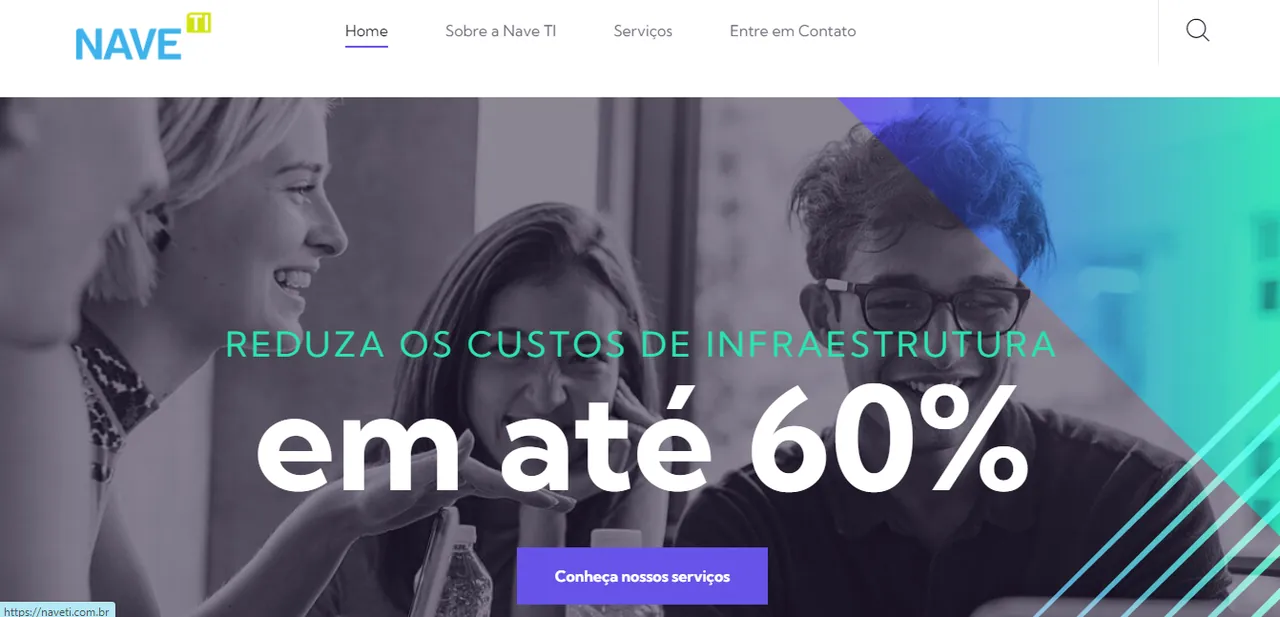 Nave TI — site desenvolvido pela Agência Kaizen Site entregue: Nave TI