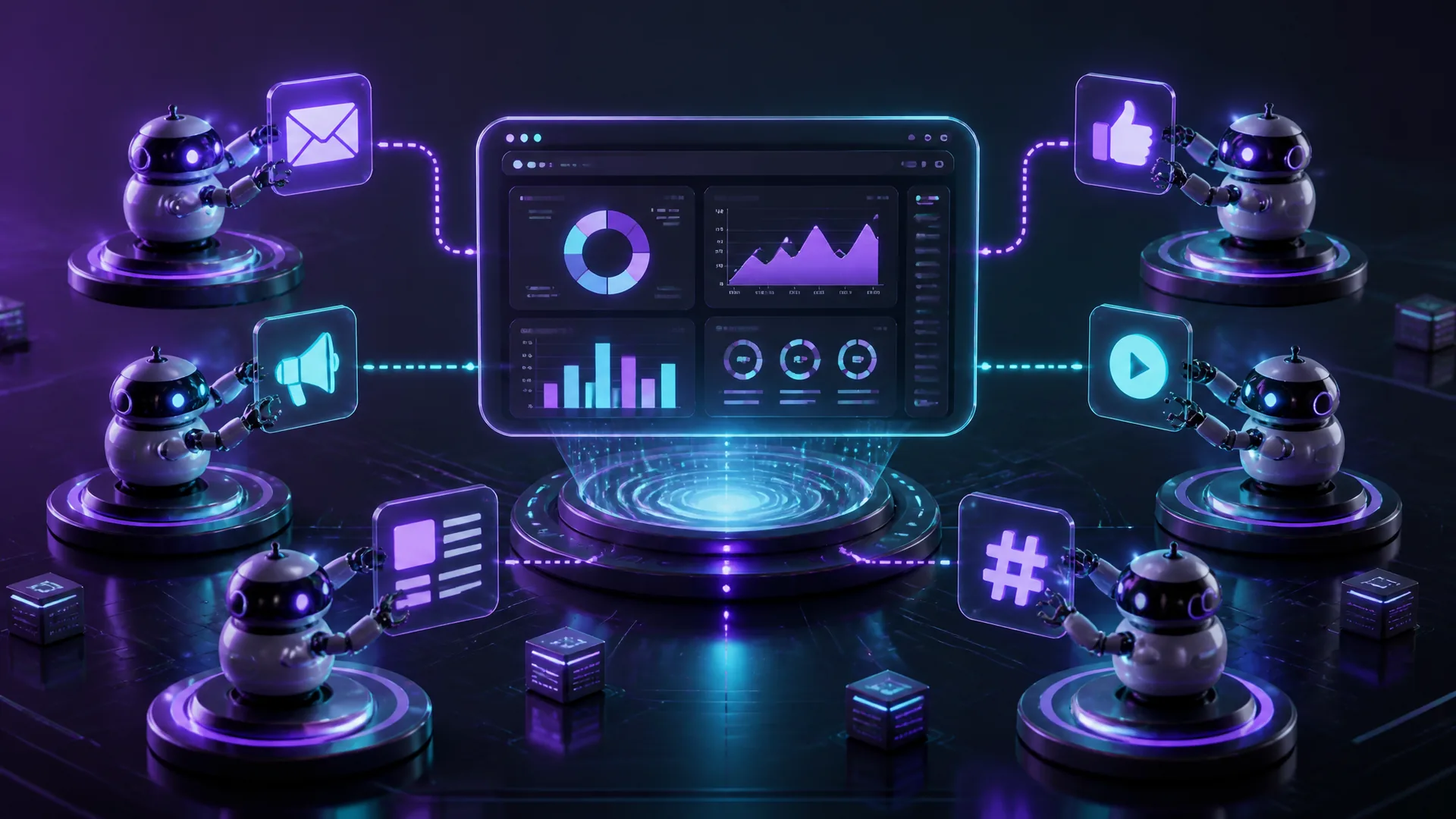 Imagem de capa do artigo: Automação de Marketing com Agentes Autônomos de IA em 2026