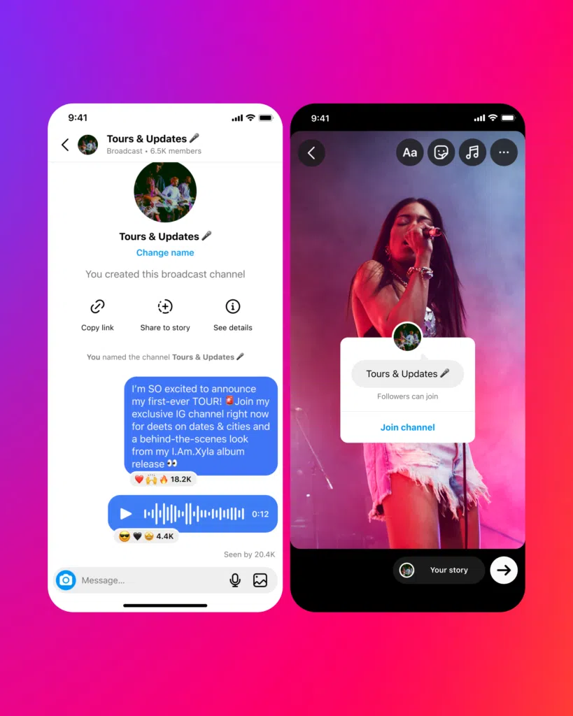 Sticker in Stories that invites you to participate in Instagram Channels