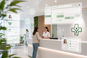 Clinica médica usando Kommo CRM para gestão de pacientes